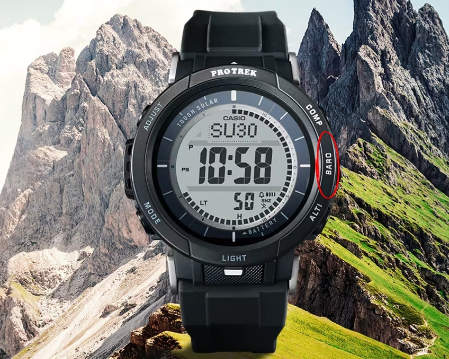 Cách dùng Barometer trên đồng hồ để đo áp suất khí quyển