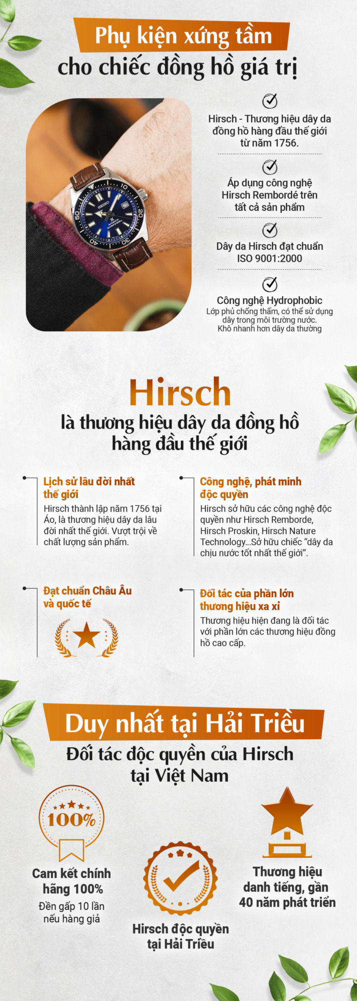 Banner dây da đồng hồ Hirsch Geogre - Ảnh 3