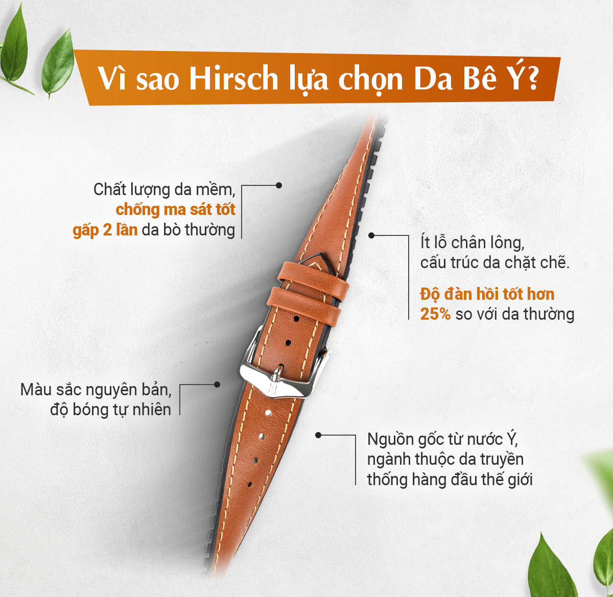 Dây da Hirsch James Performance - Ảnh 2