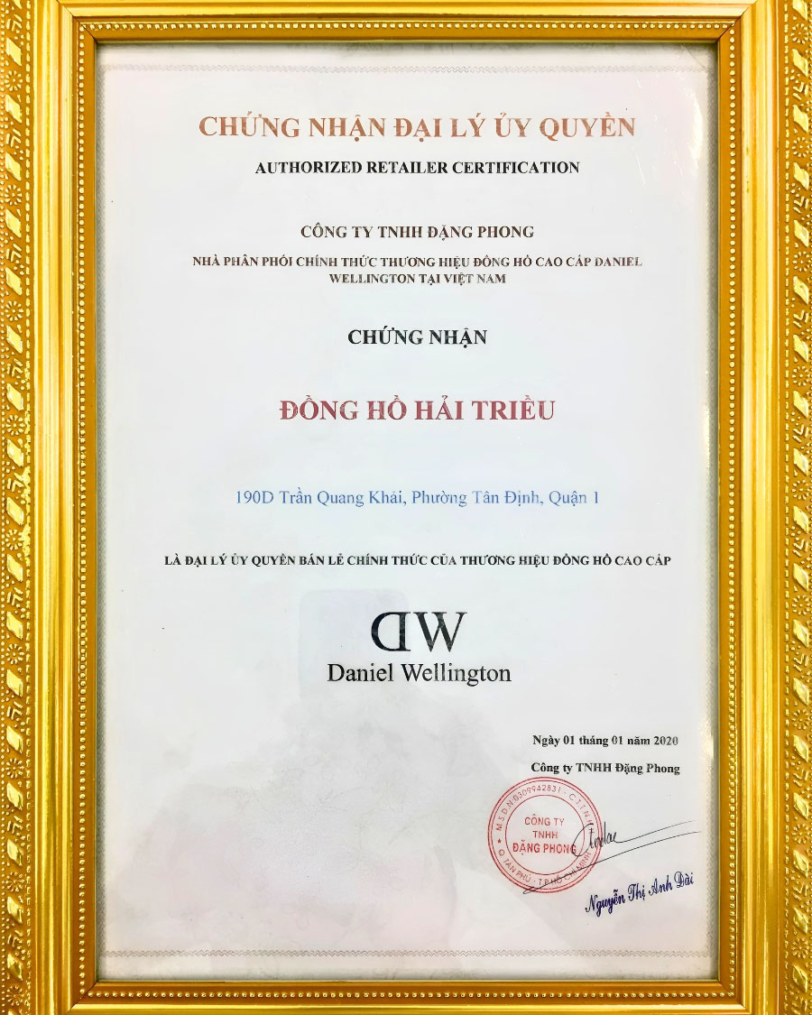 Trang Sức Hải Triều tự hào vượt qua các tiêu chí khắt khe của hãng và trở thành đại lý phân phối chính hãng của DW