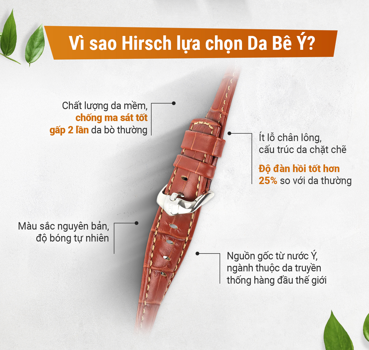 Dây da Hirsch Grand Duke - Ảnh 2