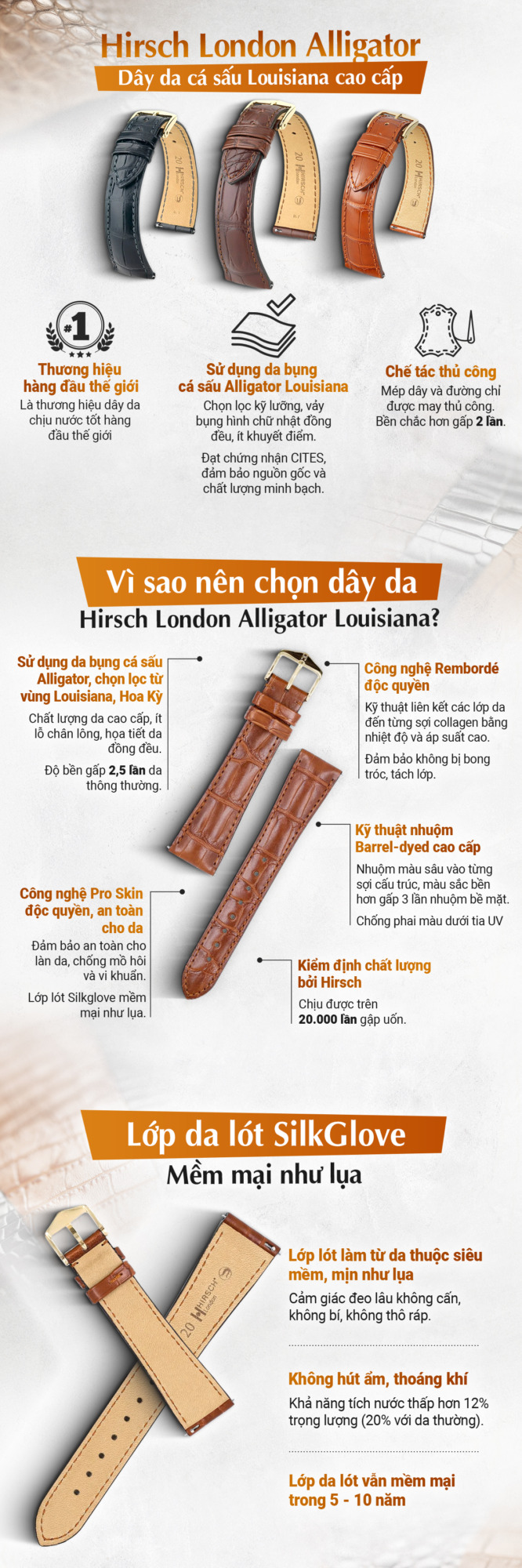 Banner dây da đồng hồ Hirsch London - Ảnh 1
