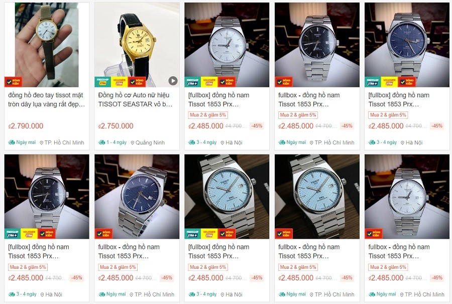 Đồng hồ Tissot Trung Quốc rao bán trên sàn thương mại điện tử - ảnh 2