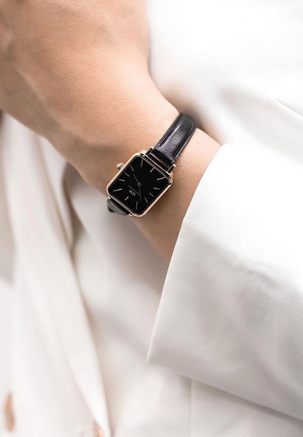 Đồng hồ Daniel Wellington DW00100435 mặt đen, mỏng 6mm - ảnh 2