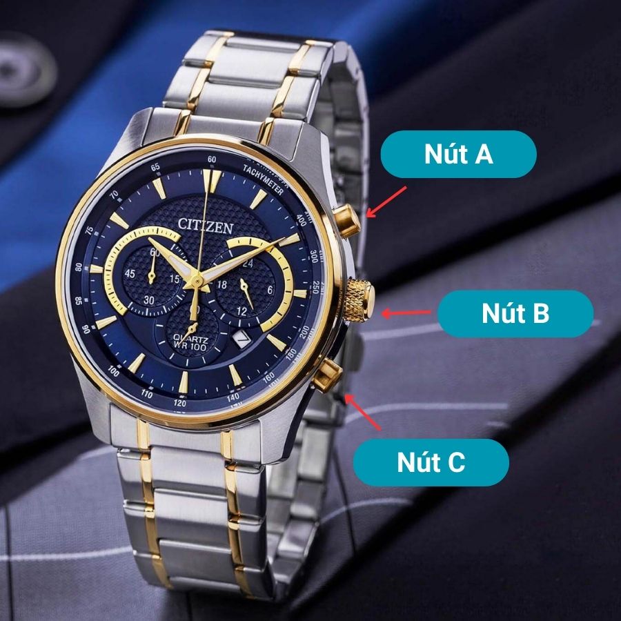 Phân biệt chức năng các núm vặn để thực hiện chỉnh giờ Citizen Eco-Drive 3 nút - ảnh 4