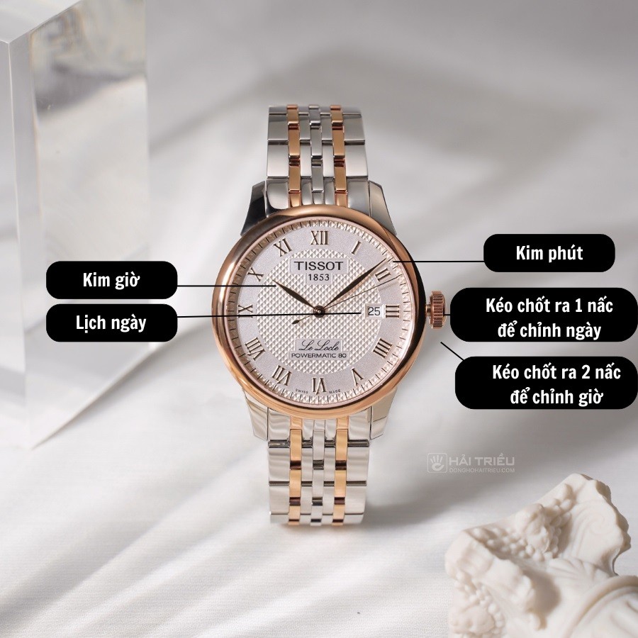 Cách chỉnh ngày đồng hồ Tissot 1853 - ảnh 1