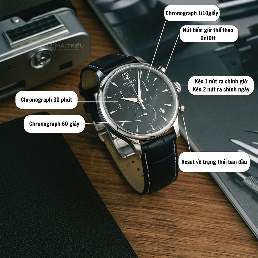 Cách chỉnh đồng hồ Tissot 6 kim 3 nút - ảnh 3