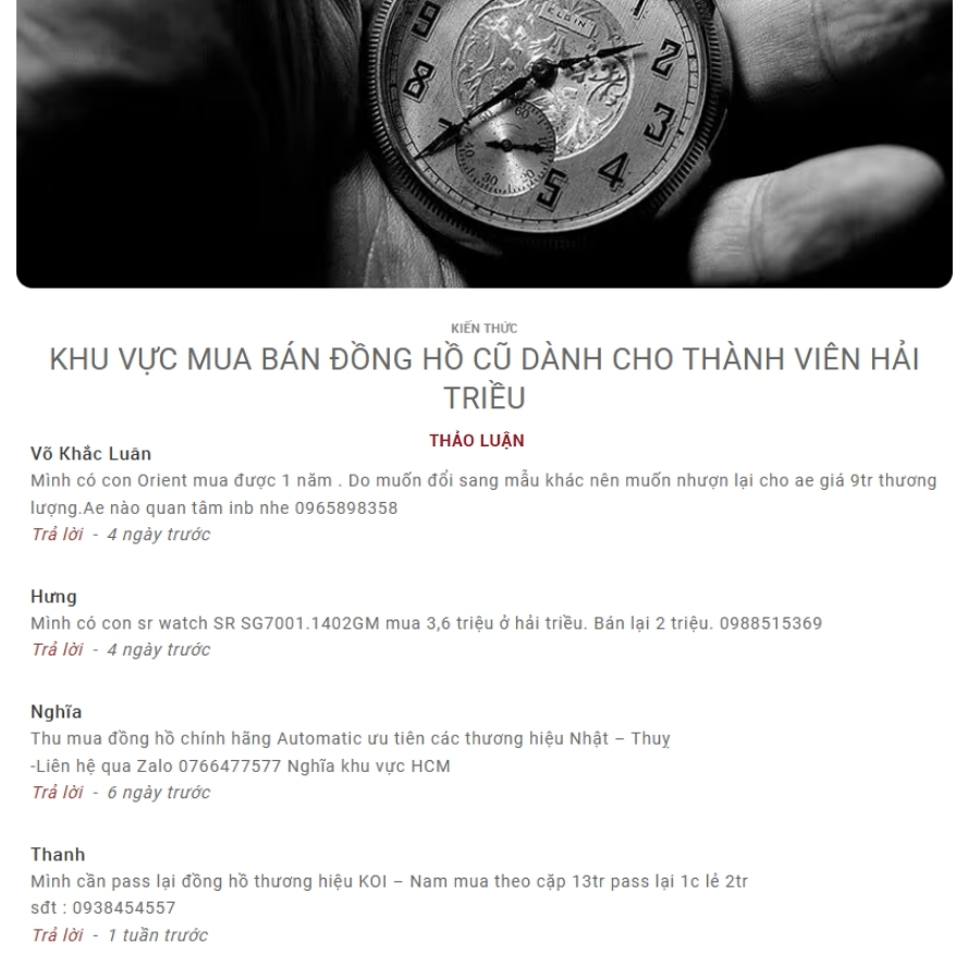 Chuyên trang thanh lý đồng hồ cũ của Hải Triều - ảnh 5