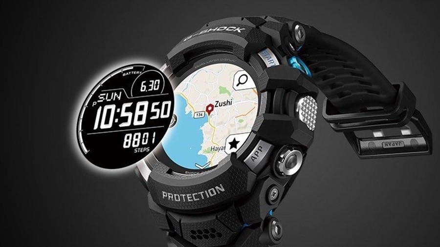 hệ thống gps trên đồng hồ thông minh casio