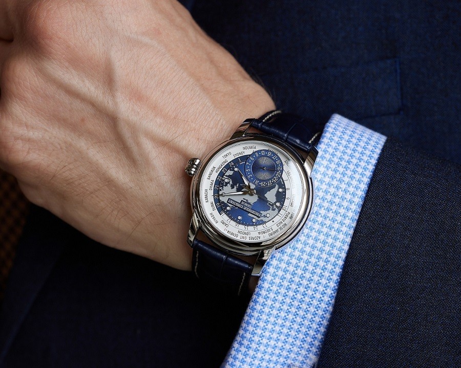 Đồng hồ Frederique Constant Classic Worldtimer Manufacture FC-718NWWM4H6 chính hãng 100% - ảnh 1