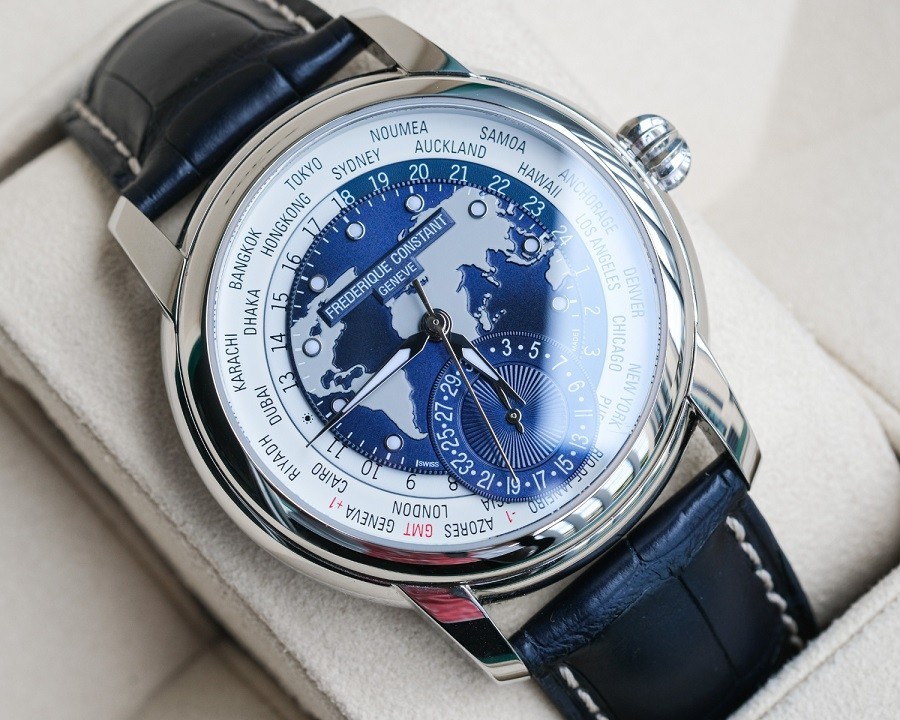 Đồng hồ Frederique Constant Classic Worldtimer Manufacture FC-718NWWM4H6 chính hãng 100% - ảnh 4