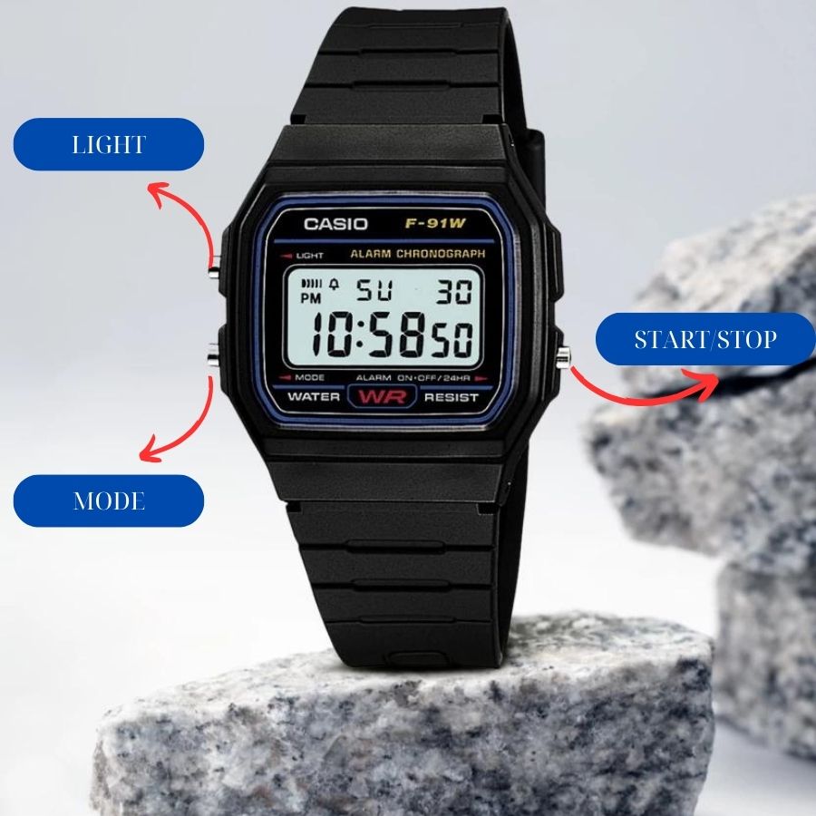 hướng dẫn chỉnh trên đồng hồ Casio 3 nút