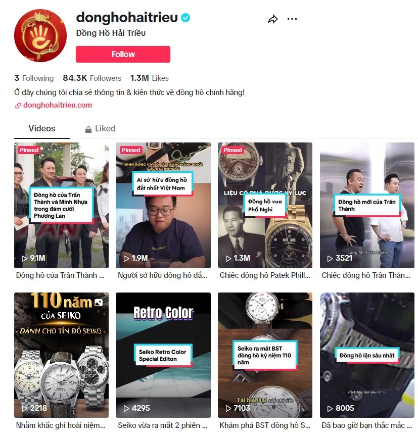 TikTok Đồng Hồ Hải Triều