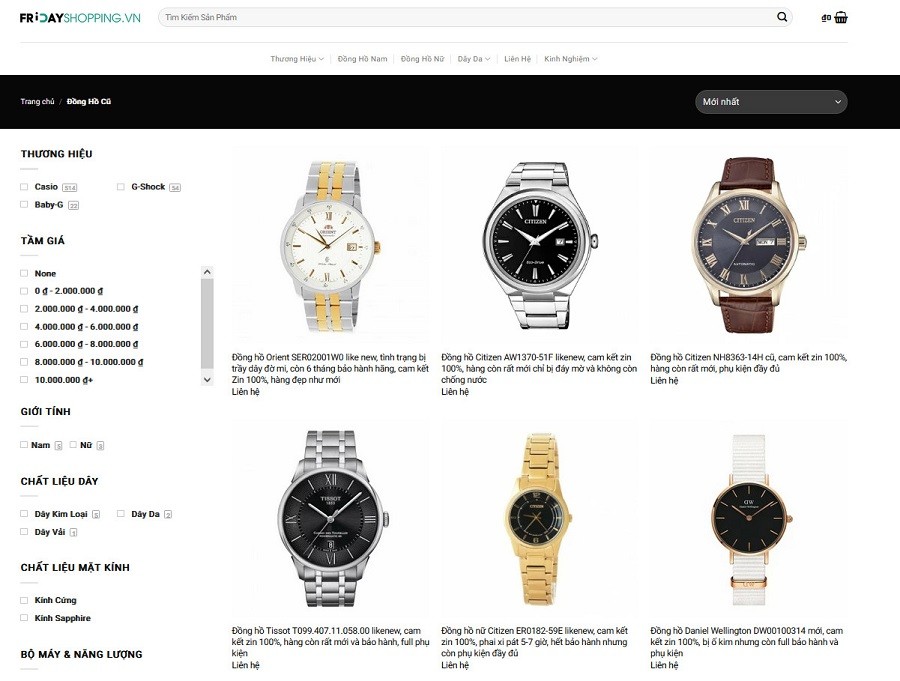 Mua đồng hồ cũ giá rẻ tại Fridayshopping