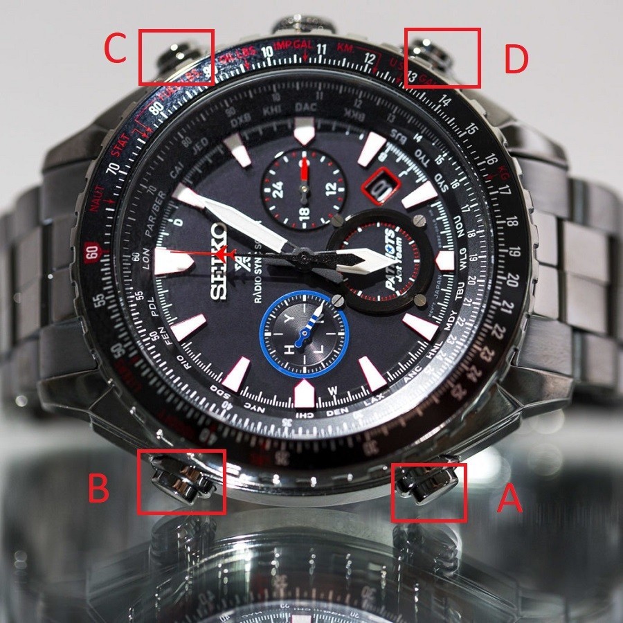 Đặt lại múi giờ cho Seiko Radio Wave Control Solar - ảnh 3