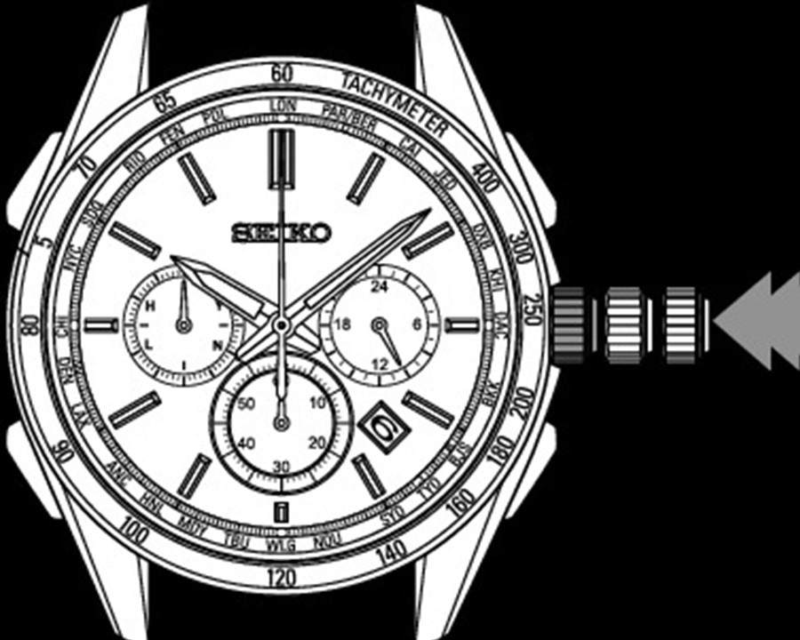 1. Cách chỉnh giờ đồng hồ Seiko Radio Wave Control 1 núm vặn - ảnh 4