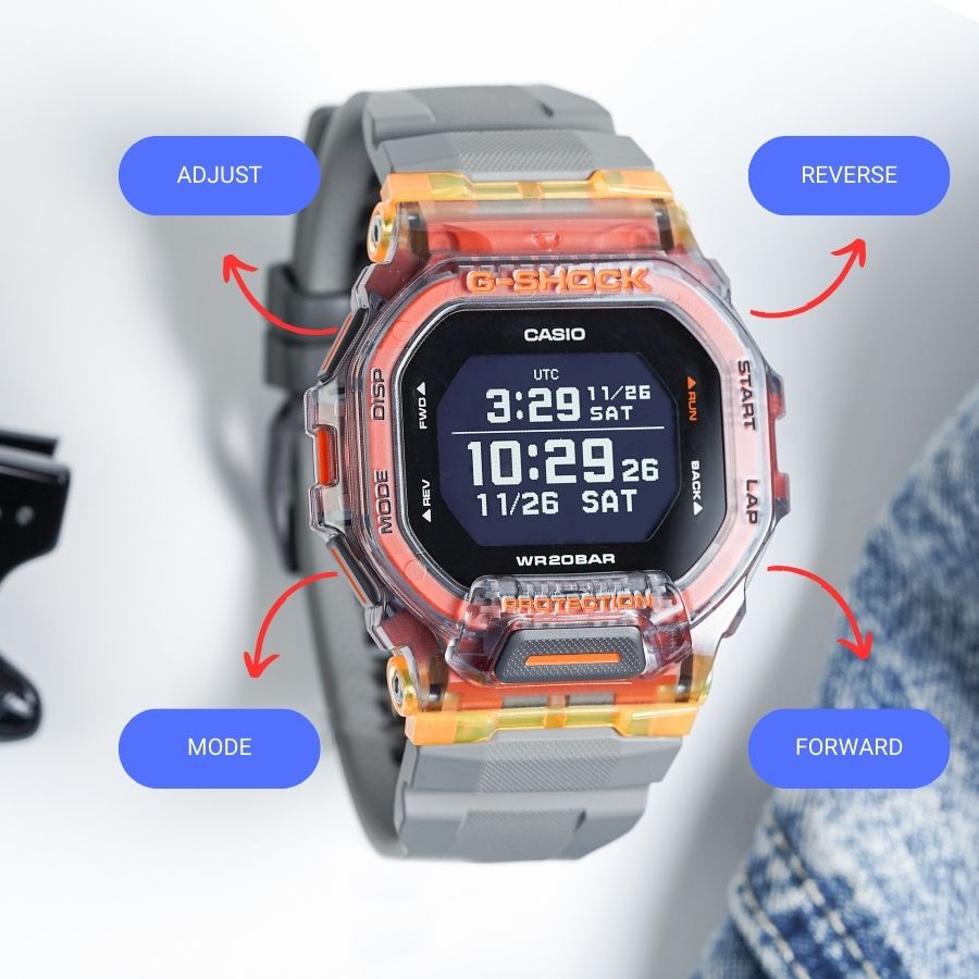 Chỉnh giờ đếm ngược trên đồng hồ G-Shock