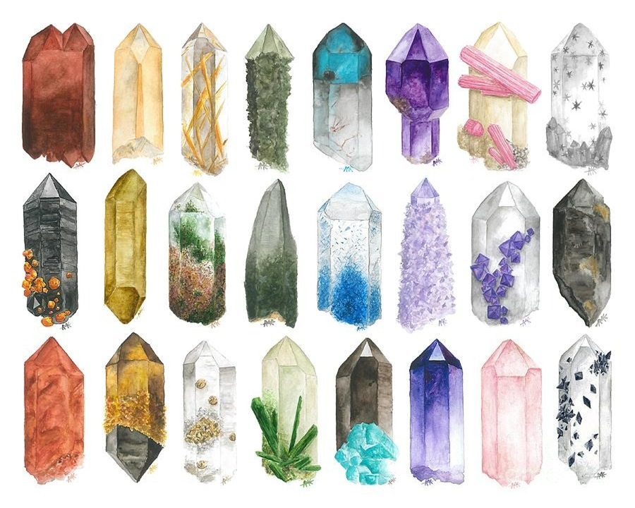 Chiêm ngưỡng "Spectrum Quartz - Quang phổ thạch anh" của Abigail Kramer. Đây là bản hòa tấu màu nước rực rỡ, khắc họa sự đa dạng và vẻ đẹp kỳ ảo của các tinh thể Quartz