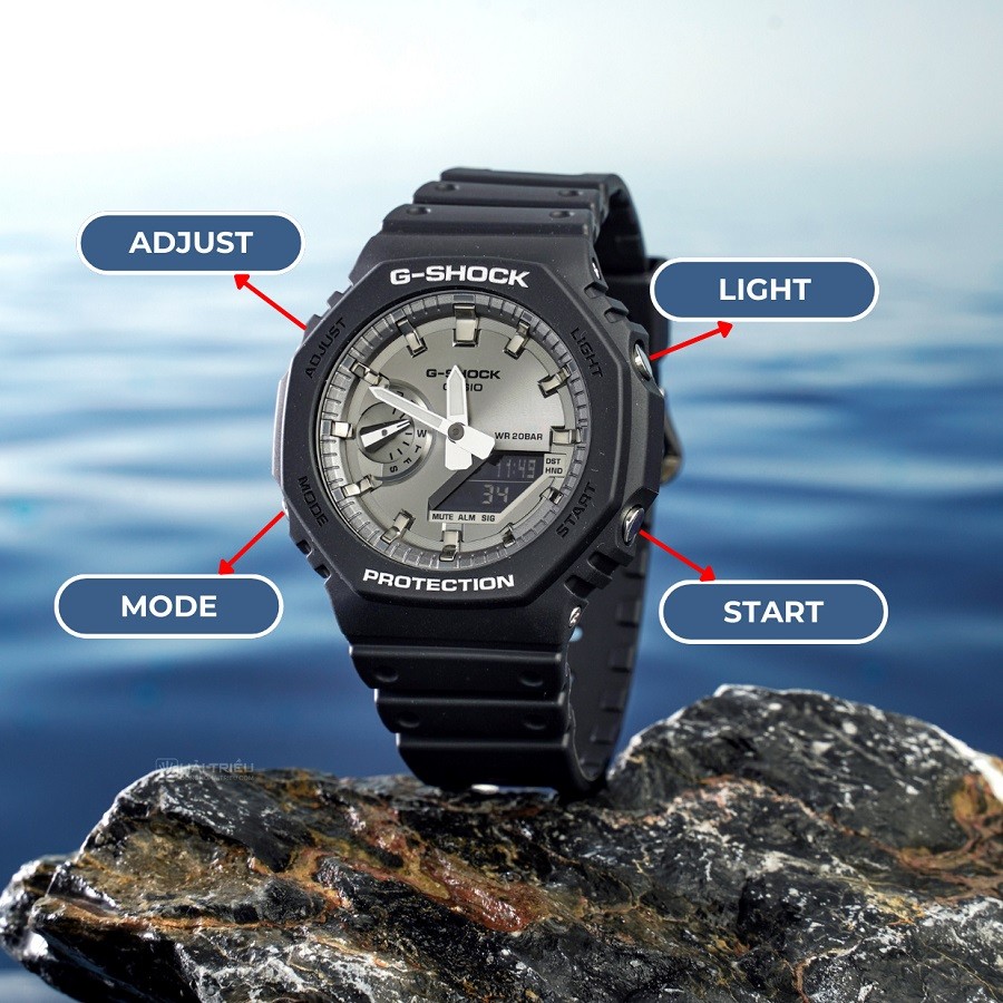 Cách chỉnh kim đồng hồ G-Shock GA-2100