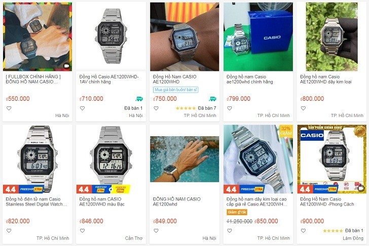 Đồng hồ Casio AE-1200WHD-1AVDF chính hãng - Ảnh: 1