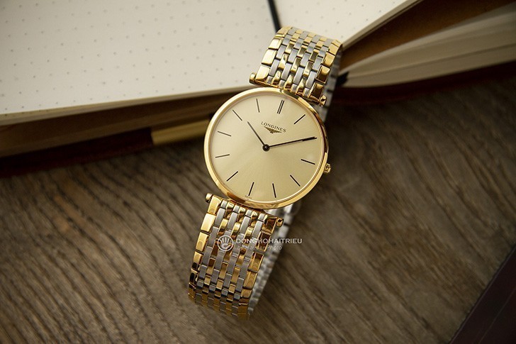 Đồng hồ Longines L4.755.1.91.7 mặt số cổ điển, dây đeo demi thời trang - ảnh 1