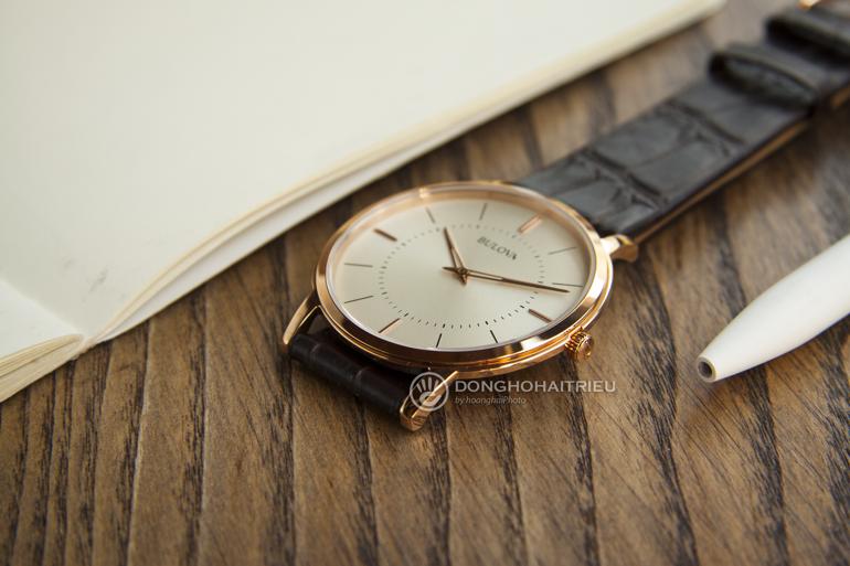 10 thương hiệu đồng hồ siêu mỏng nổi tiếng nhất Việt Nam - Bulova 97A126 mỏng 5mm