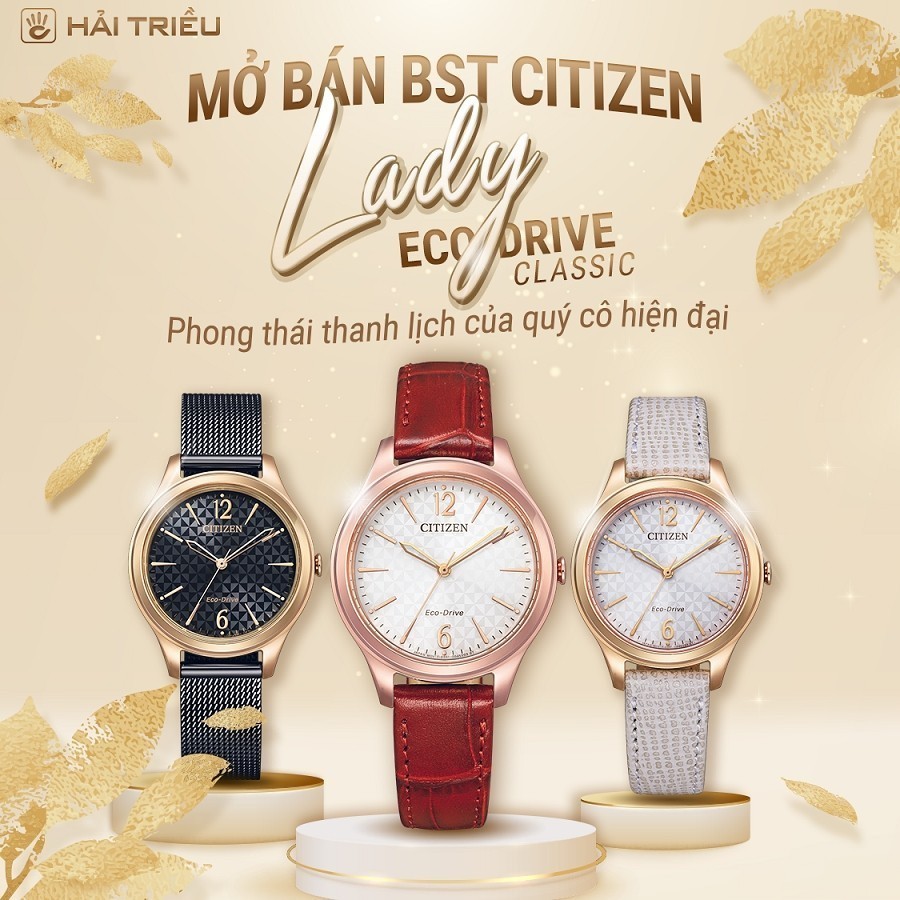 Mở bán BST Citizen Lady Eco-Drive Classic - Phong thái thanh lịch của quý cô hiện đại