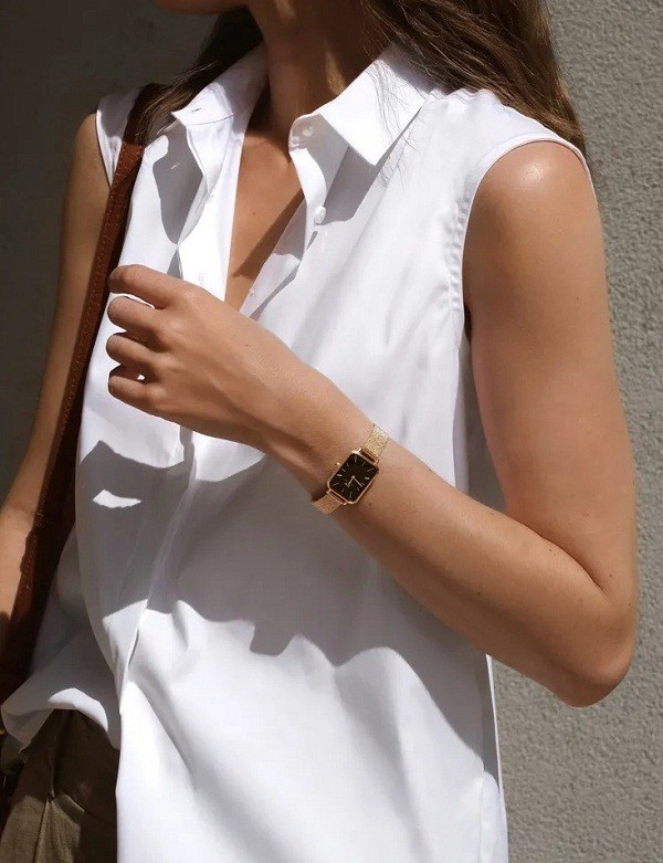 Đồng hồ Daniel Wellington Quadro DW00100432 mặt đen, siêu mỏng 6mm - ảnh 3