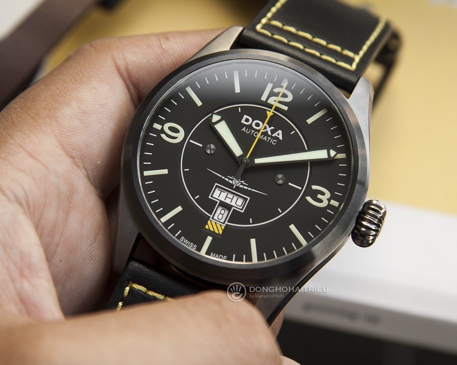 Đồng hồ Doxa Pilot D212GBK chính hãng 100% - ảnh 3