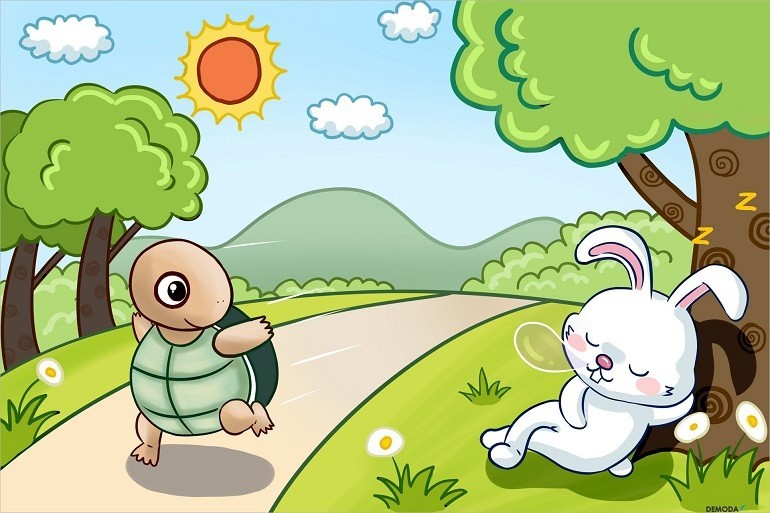 Kể truyện cho bé nghe về câu chuyện Thỏ và Rùa - Ảnh 12