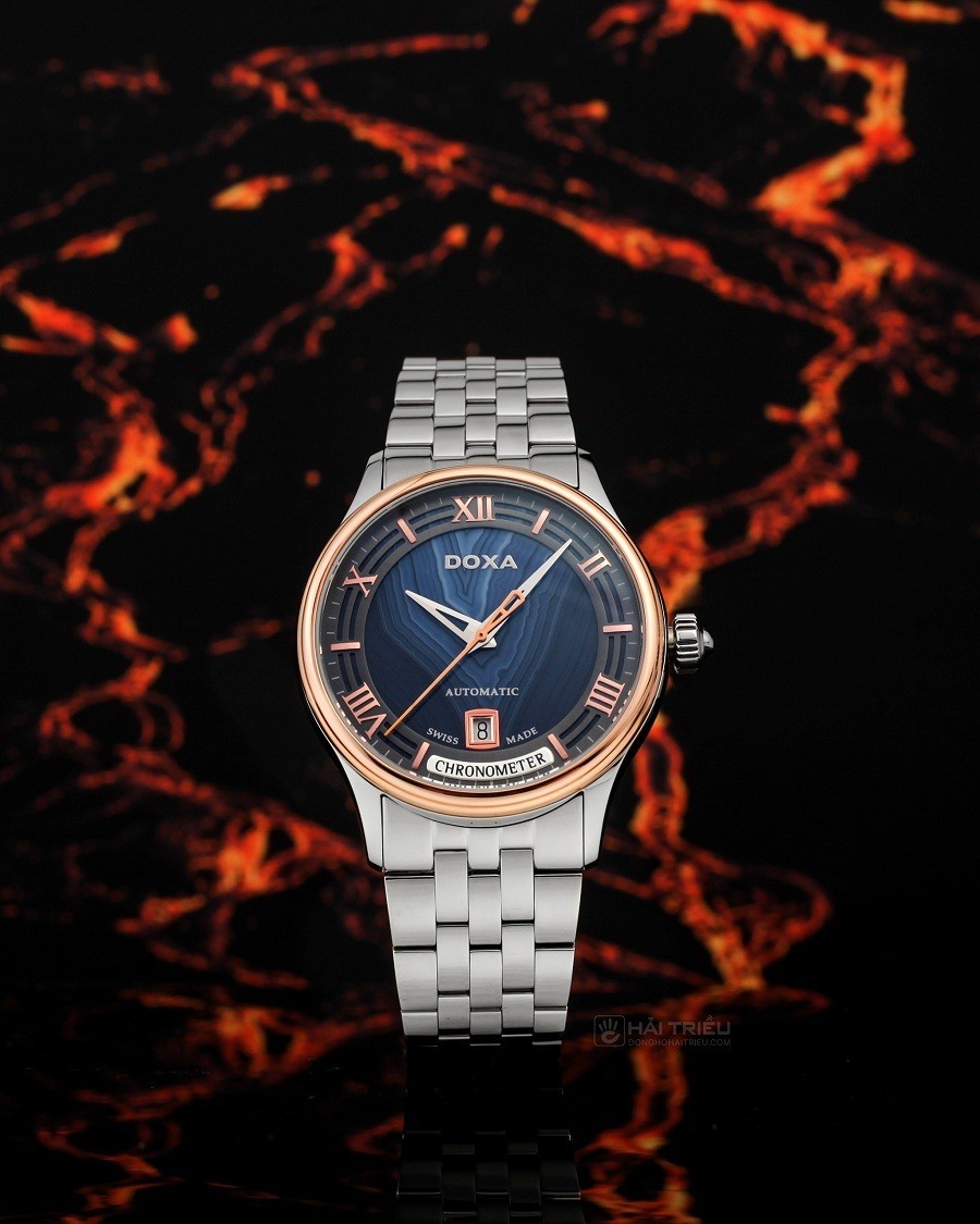 Đồng hồ Doxa GrandeMetre Blue Planet D198RAB chính hãng 100% - hình 4