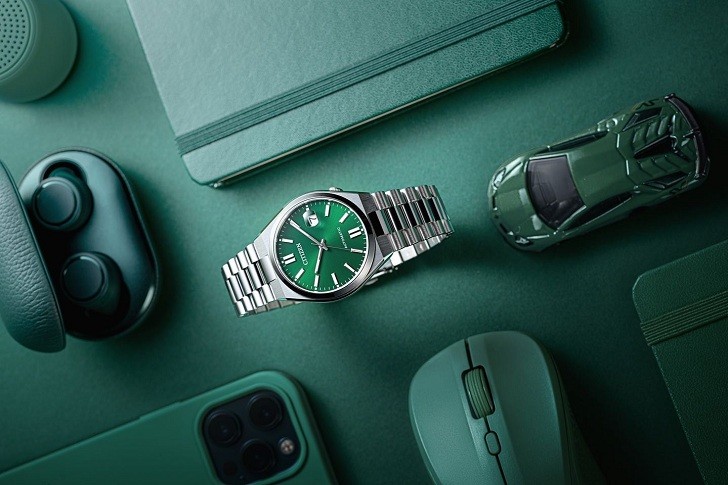 Đồng hồ Citizen Machenical NJ0150-81X mặt xanh nam tính! - ảnh 5
