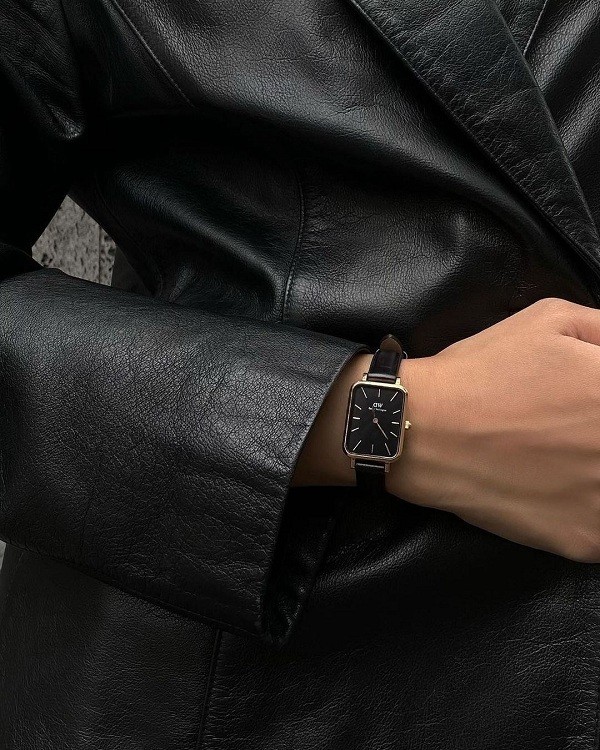 Đồng hồ Daniel Wellington DW00100435 mặt đen, mỏng 6mm - ảnh 5