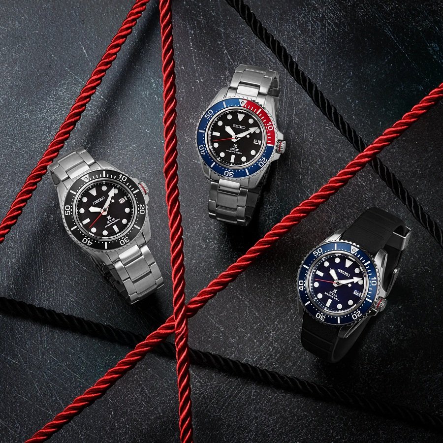 Seiko Pepsi có nhiều biến thể dây đeo từ kim loại, dây vải đến cao su