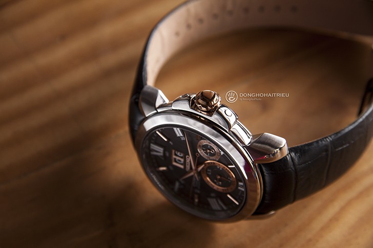 Seiko SNP149P2 - Nam - Kính Sapphire - Kinetic (Vừa Pin – Vừa Tự Động) - Dây Da ảnh 7