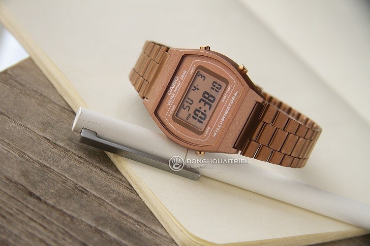 Đồng hồ điện tử Casio B640WC-5ADF mạ vàng hồng, hơn 7 tiện ích - Ảnh: 2
