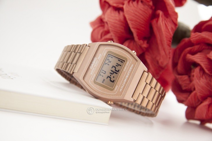 Đồng hồ điện tử Casio B640WC-5ADF mạ vàng hồng, hơn 7 tiện ích - Ảnh: 6