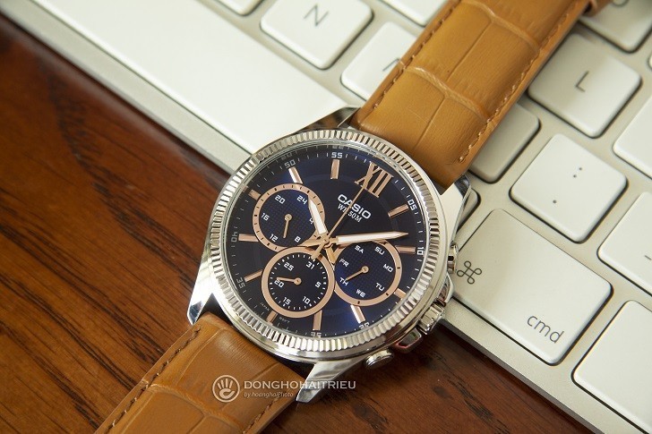 Casio MTP-E315L-2AVDF sở hữu thiết kế vành băm - Ảnh 1