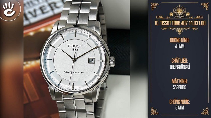 Đồng hồ Tissot T086.407.11.031.00 trữ cót liên tục 80 tiếng - Ảnh 2