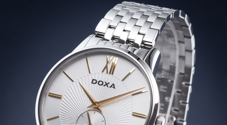 Đồng hồ Doxa D155SST với họa tiết vân Guilloché độc đáo - Ảnh: 3