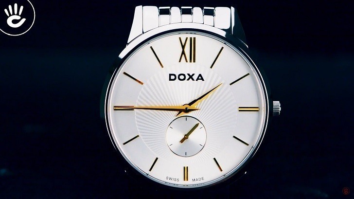 Đồng hồ Doxa D155SST với họa tiết vân Guilloché độc đáo - Ảnh: 1