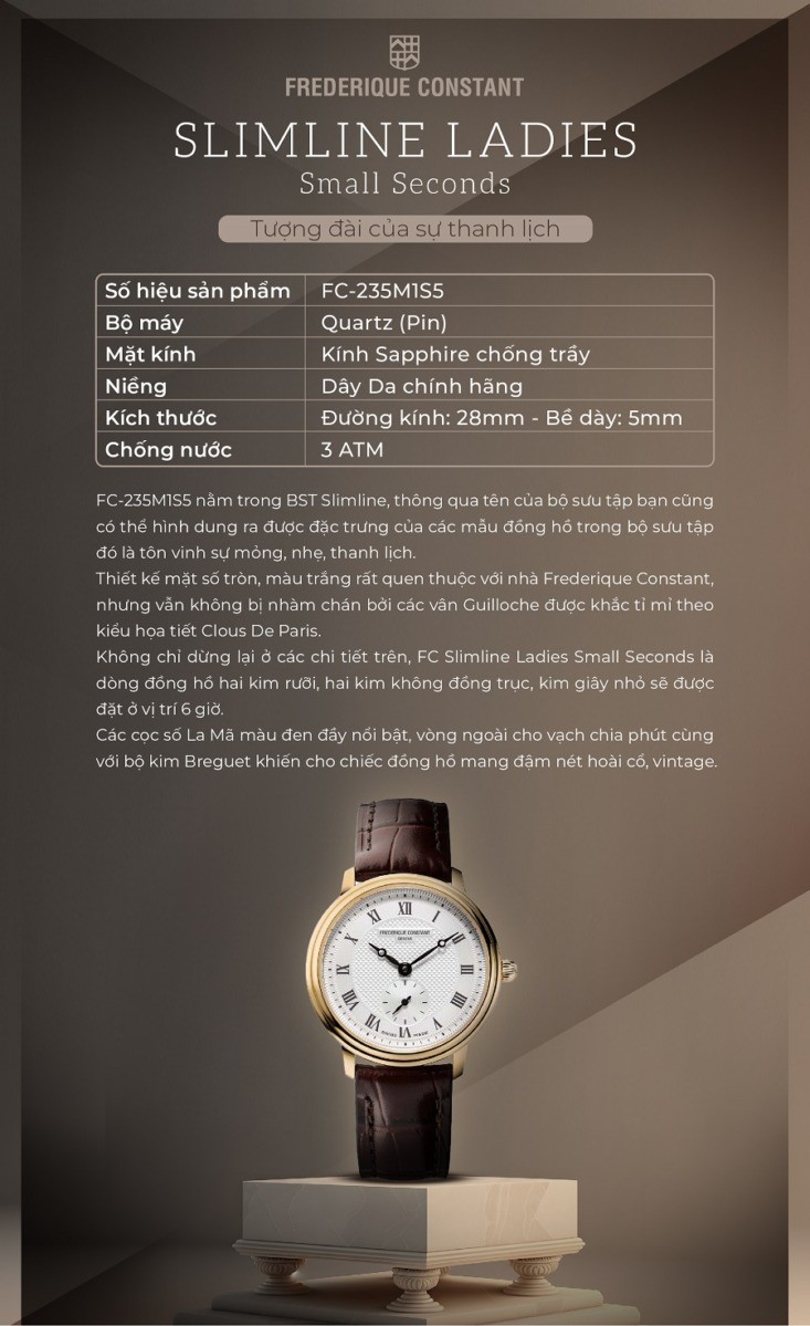 Frederique Constant SLIMLINE LADIES Small Seconds