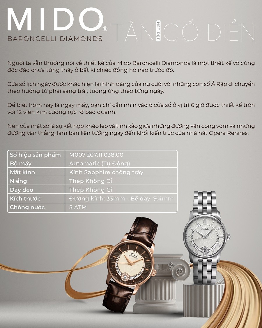 Mido Baroncelli Diamonds