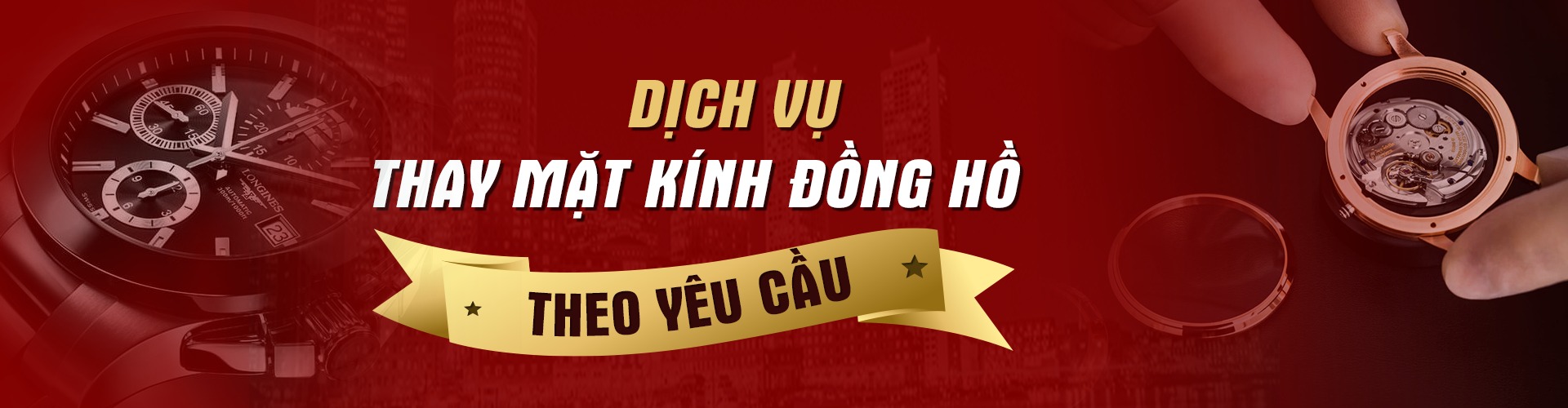 Dịch vụ thay mặt kính đồng hồ đeo tay
