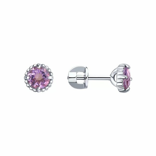 Sức hút bông tai Sokolov 92022388 màu tím - Ảnh 1