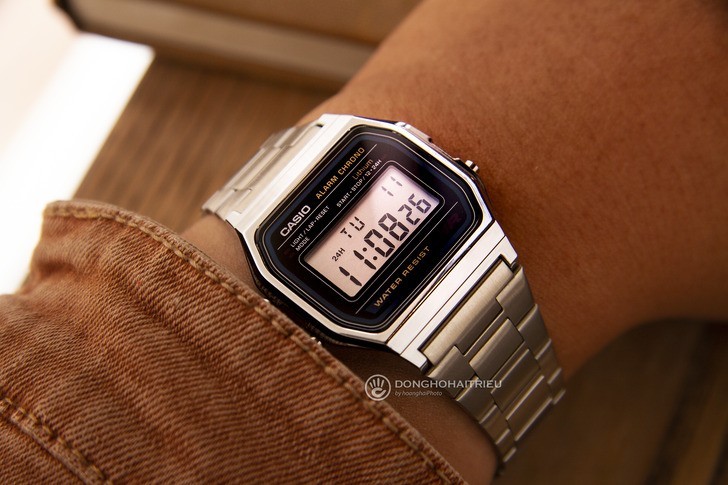 Đồng hồ Casio A158WA-1DF giá rẻ, được thay pin miễn phí - Ảnh 3