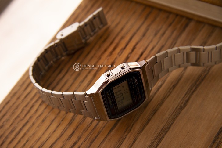 Đồng hồ Casio A158WA-1DF giá rẻ, được thay pin miễn phí - Ảnh 6