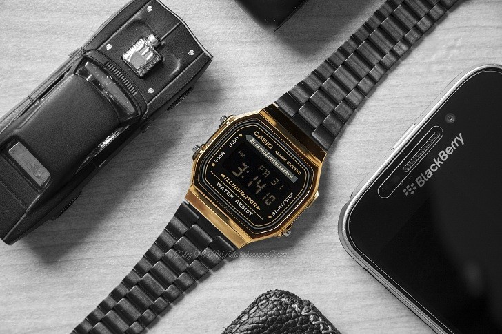 Đồng hồ nam Casio A168WEGB-1BDF thay pin miễn phí trọn đời - Ảnh 6