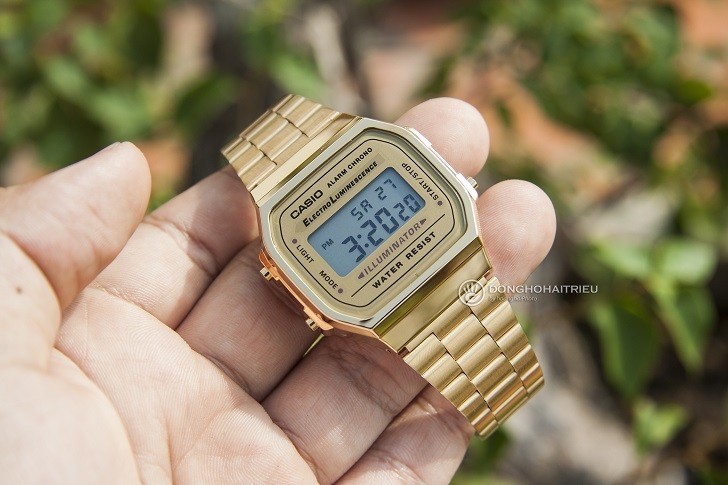 Đồng hồ unisex Casio A168WG-9WDF giá rẻ, thay pin miễn phí - Ảnh 1