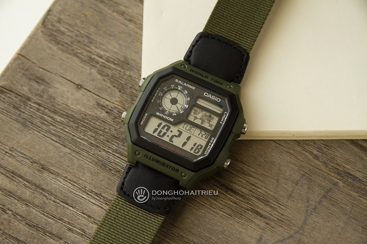 Đồng hồ Casio AE-1200WHB-3BVDF giá rẻ, thay pin miễn phí - Ảnh 1